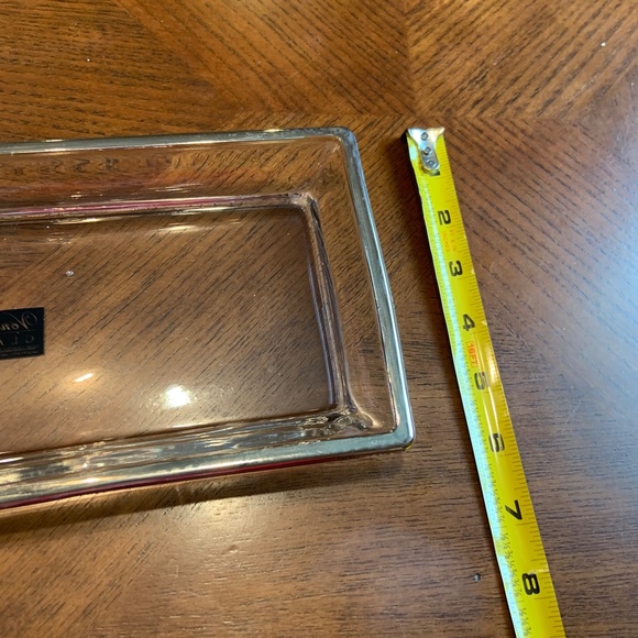 Venezia Glass Rectangular Tray Handcrafted with Real Silver 10" x 5.5" - Picture 13 of 14